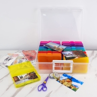 UNMAIO 4"x6" Photo Cases and Clear Craft Keeper with Handle - 16 Inner Cases Plastic Storage Container Box | $24.99 at Amazon